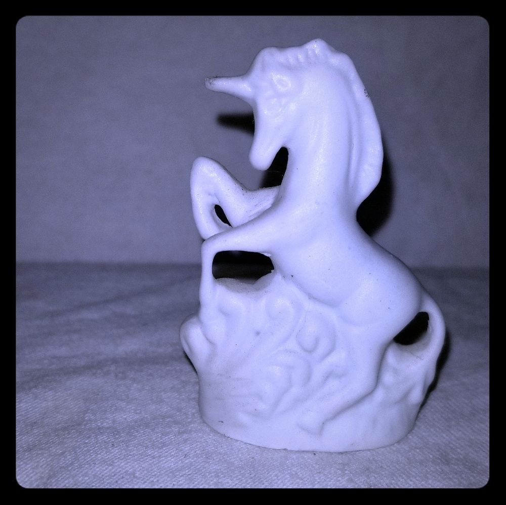 Unicorn ceramic figurine, vintage